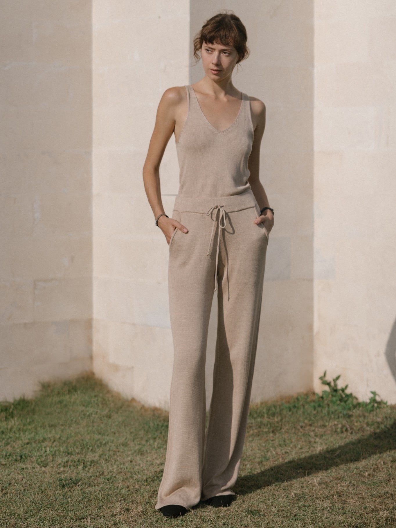 Relaxed Knit Pants in Natural – l u • c i e e