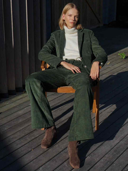 Corduroy Suit in Hunter Green - l u • c i e e